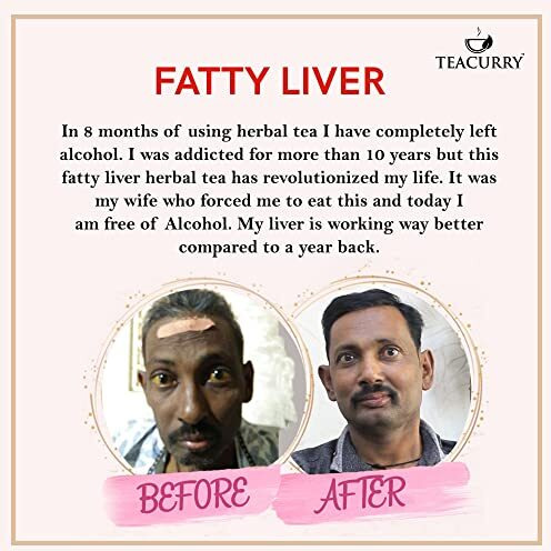 TEACURRY Fatty Liver Tea (1 Month Pack, 30 Tea Bags) - Helps With Fatty Liver Detox, Ginger, 60 Gms