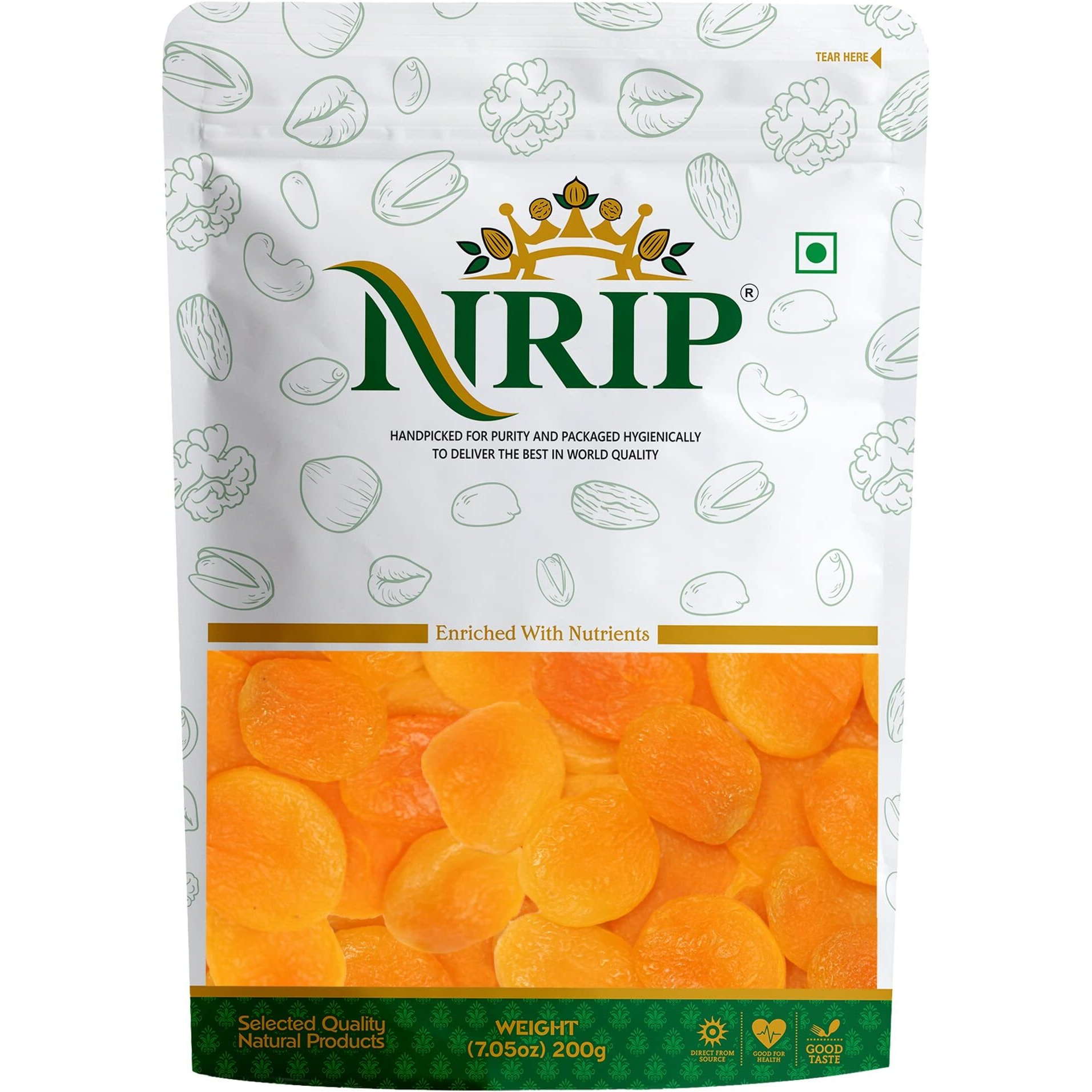 NRIP Apricot Seedless Dried (Turkish) 200 Gm