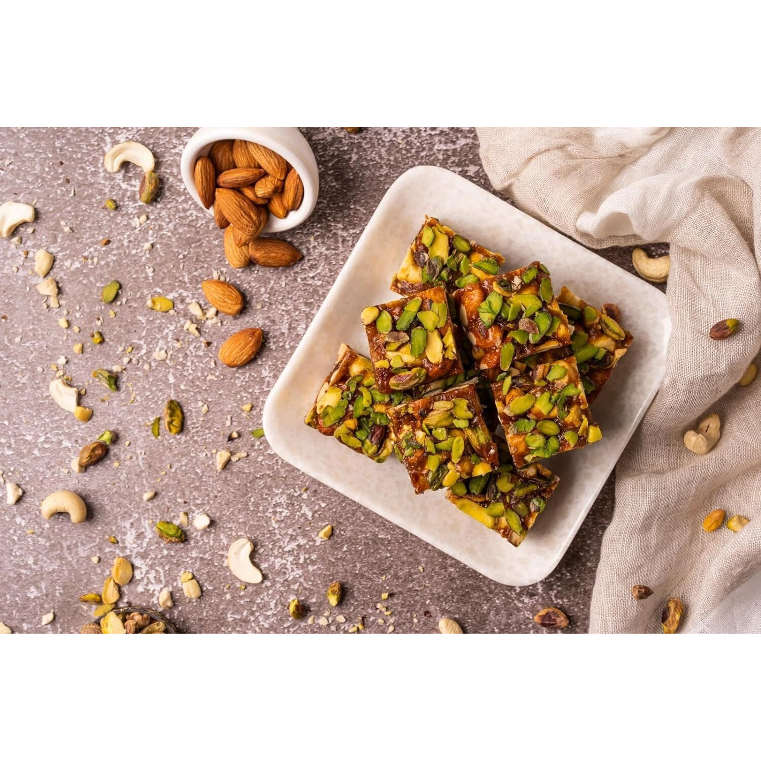 Dry Fruit Hub Energy Bites Sugar Free 1kg | With Sweetness Of Dates | Dry Fruit Chikki | Healthy Snacks With Goodness Of Kaju Badam Pista Dates And Pure Ghee | Dates Barfi