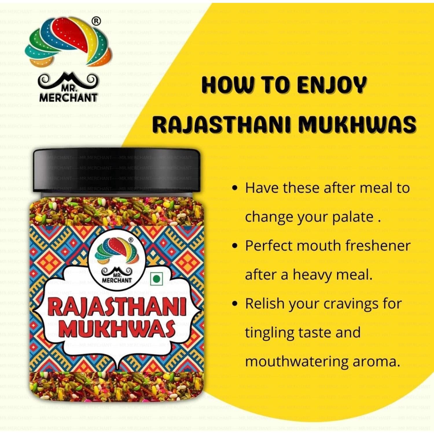 Mr. Merchant Rajasthani Mukhwas, Traditional Mouth Freshener Mukhwas Mix (300 gm (Pack of 1))