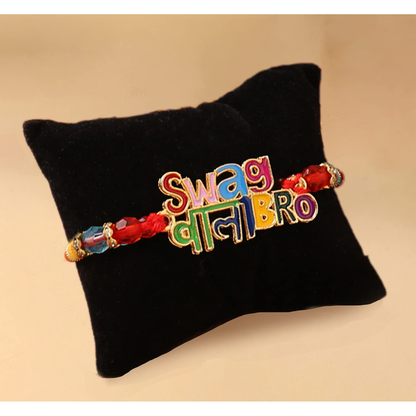 CraftVatika Rakhi Gift for Brother with Chocolate, Designer Rakhi Set of 1 for Brother Boy Kids with Chocolate Gift Combo, Swag Wala Bro Rakhi with Cadbury Celebration Chocolate,