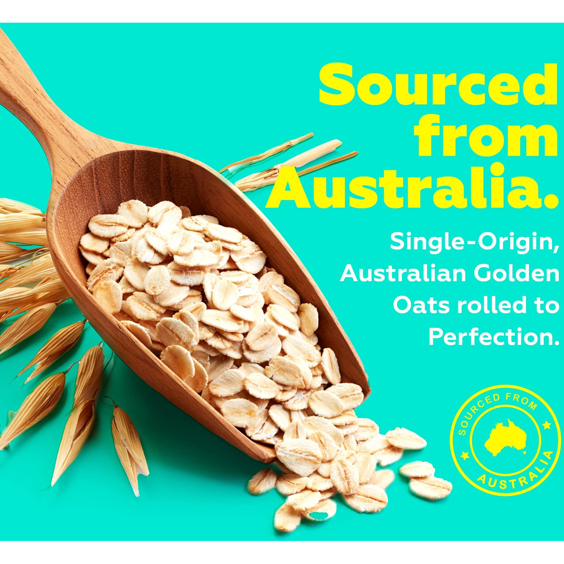 Yogabar 100% Rolled Oats 1 kg Pouch | Premium Golden Rolled Oats, Gluten Free Oats with High Fibre, Non GMO | Healthy Food with No Added Sugar | Diet Food for Weight Management - 1 kg
