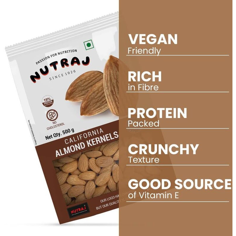 Nutraj Dry Fruits Combo 1.5kg - Almond 500g, Cashew 500g & Long Raisin 500g | Dry Fruits | Badam Giri | Kishmish | Kaju | Pack of 3