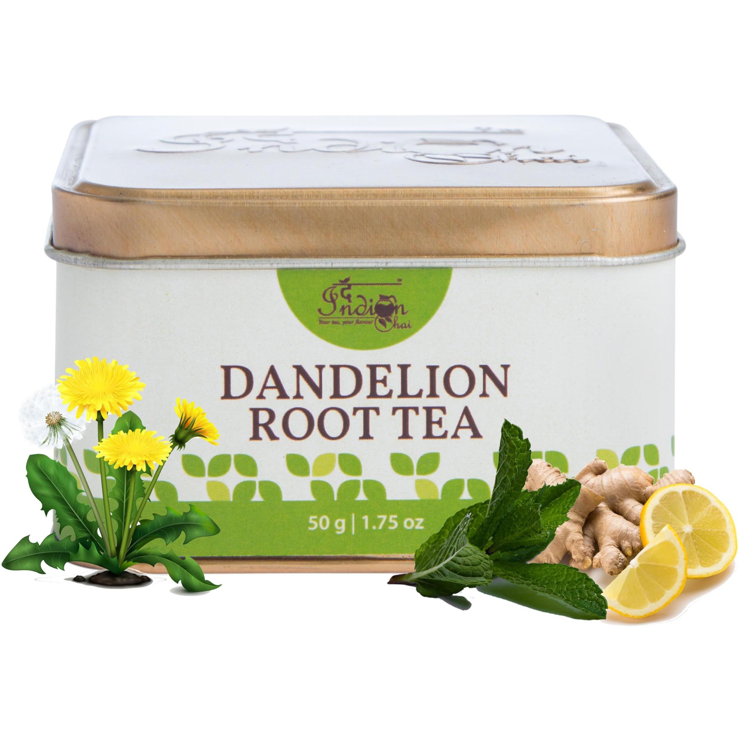 The Indian Chai Dandelion Root Tea For Detox|Kidney & Liver Detox Tea|Improves Kidney Function & Digestive Health|Herbal Tea|Dandelion Tea|Caffeine Free|Super-Herb|Loose Leaves (50 Grams)
