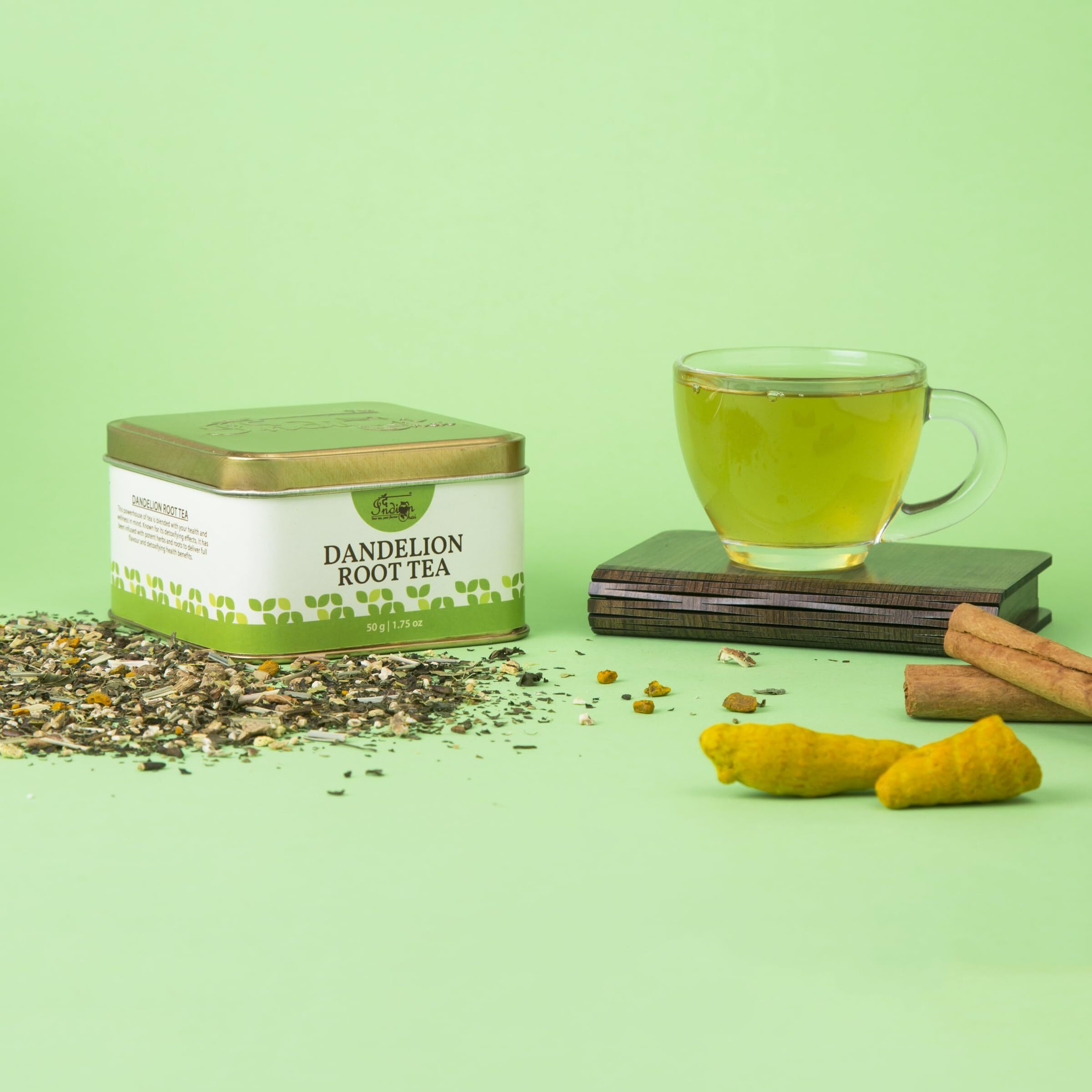 The Indian Chai Dandelion Root Tea For Detox|Kidney & Liver Detox Tea|Improves Kidney Function & Digestive Health|Herbal Tea|Dandelion Tea|Caffeine Free|Super-Herb|Loose Leaves (50 Grams)