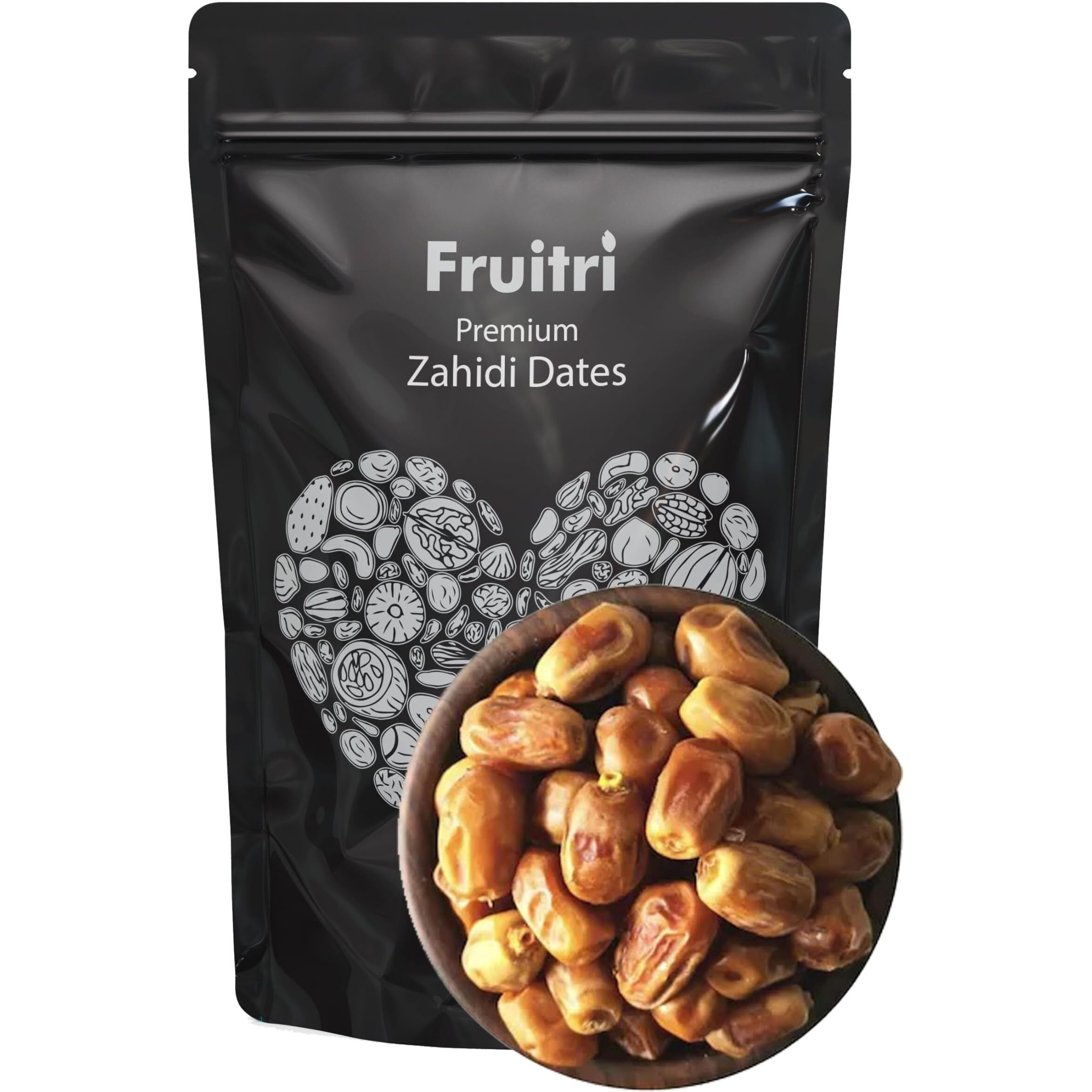 Fruitri Premium Zahidi dates 1kg pack, khajur dry fruits, Juicy & Delicious Khajoor, 100% Naturally Dried & free from any Preservative, offer Pack