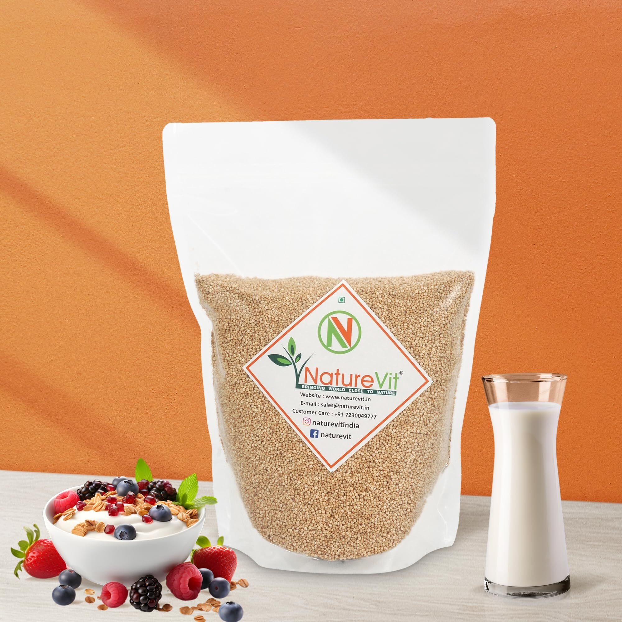 Nature Vit Organic Quinoa Seeds | Quinoa 1Kg | Quinoa Healthy Food | Gluten Free Products | Quinoa Seeds With High Protein | Weight Loss Products | High Protein Food | Quinoa Diet Food