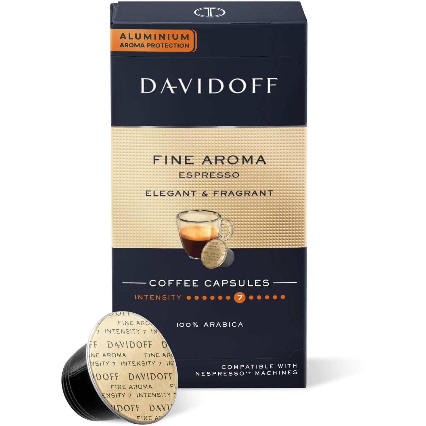 Davidoff Fine Aroma Coffee Capsules - 7/12 Intensity - 10 X Capsules - 55 Gm