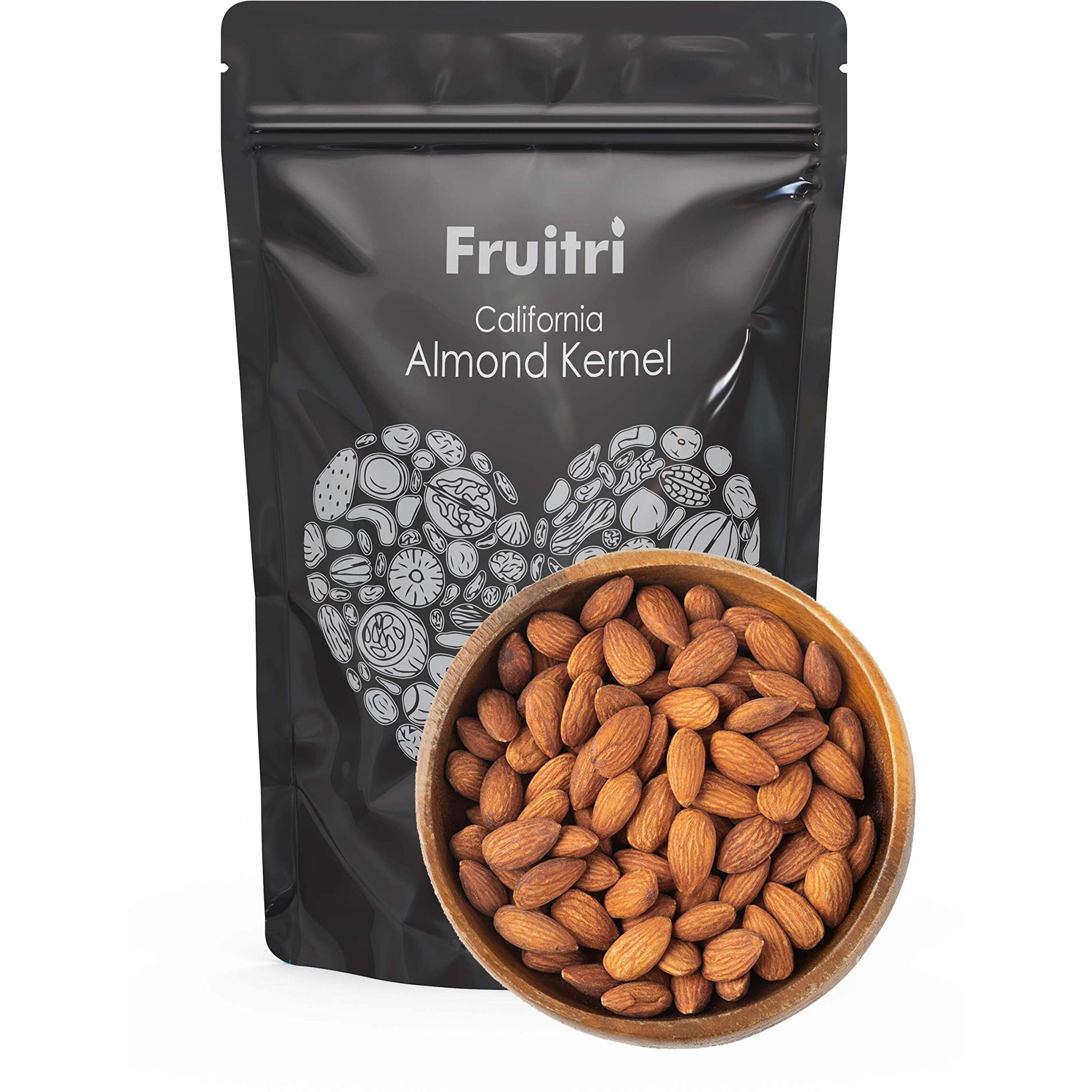 Fruitri Premium California Almonds, Without Any Artificial Color, Natural Badam Giri, 1kg