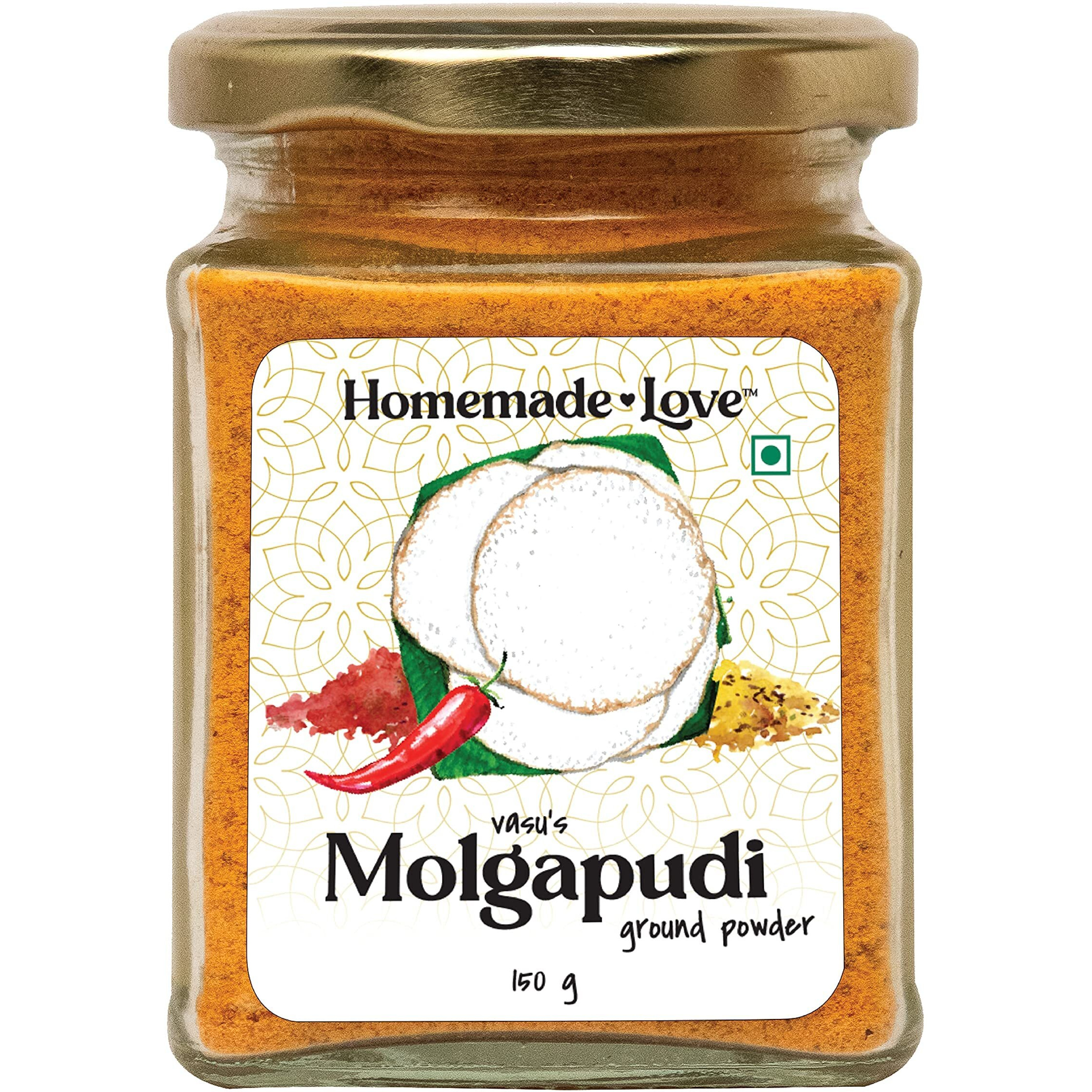 Homemade Love Idli Chutney Powder (150g)| South Indian style Molgapudi | Instant Gunpowder Chutney | Perfect for Idli, Dosa, Appam, Rice, Chapati, and Roti | No Added Onion and Garlic