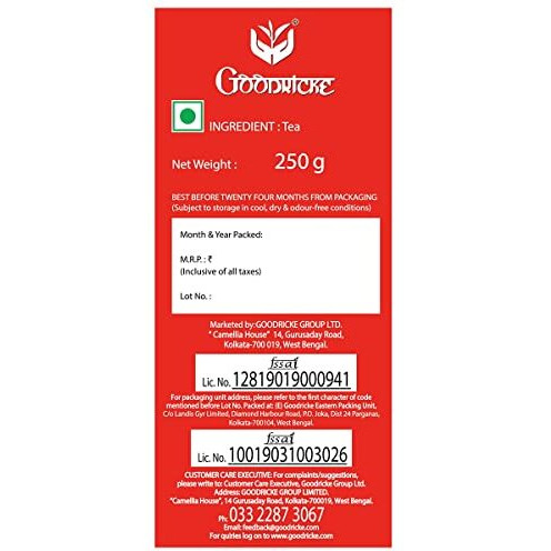 GOODRICKE Roasted Darjeeling Tea - 250 gm (Pack Of 5) | 100% Natural Long Leaf | Flavoury Golden Orange Pekoe | Darjeeling Black Tea