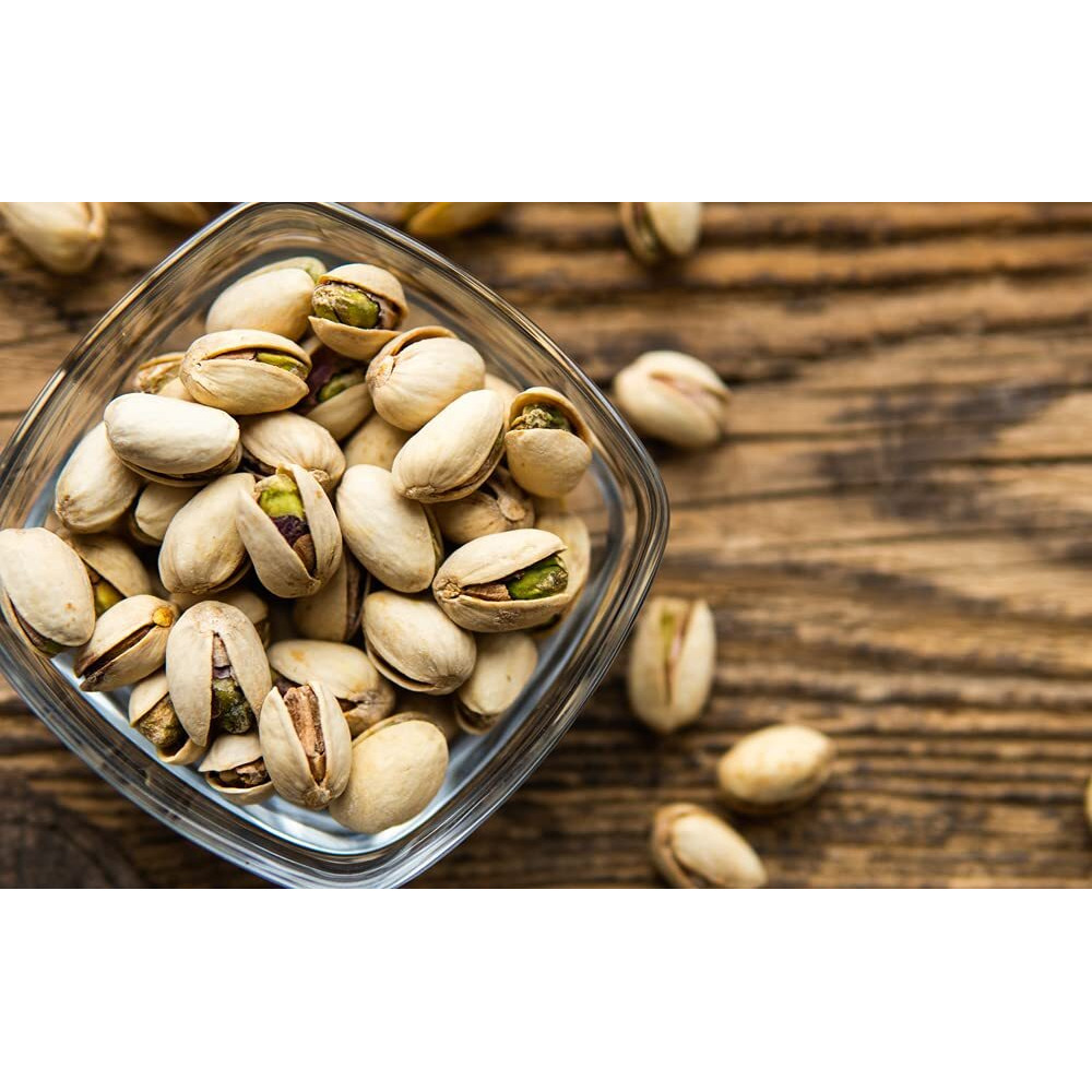 GreenFinity Fresh Whole Roasted Salted Pistachios | Salted Pista With Shell 200g (Pack of 2) [Jar Pack] - 400g