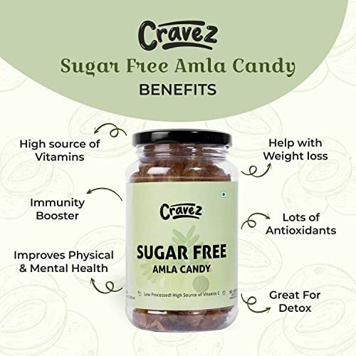 Cravez Dried Amla Candy | Export Quality Aamla | 600 Gram | Low Processed Amla | Natural | No Preservative | No Artificial Colour Used (Amla)