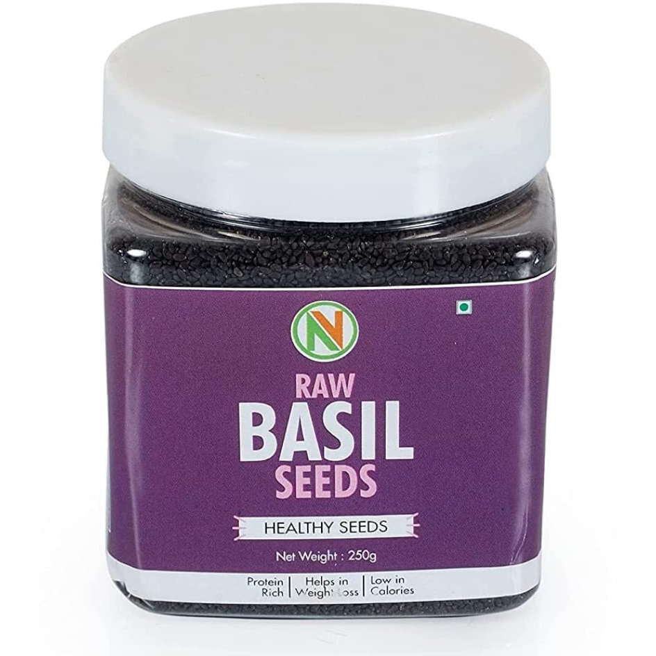 Nature Vit Basil Seeds, 300G | Tukmaria Seeds | Falooda Seeds | Beat The Heat With Sabza Seeds | High Fibre And Omega 3 | Seeds For Eating | Weight Management
