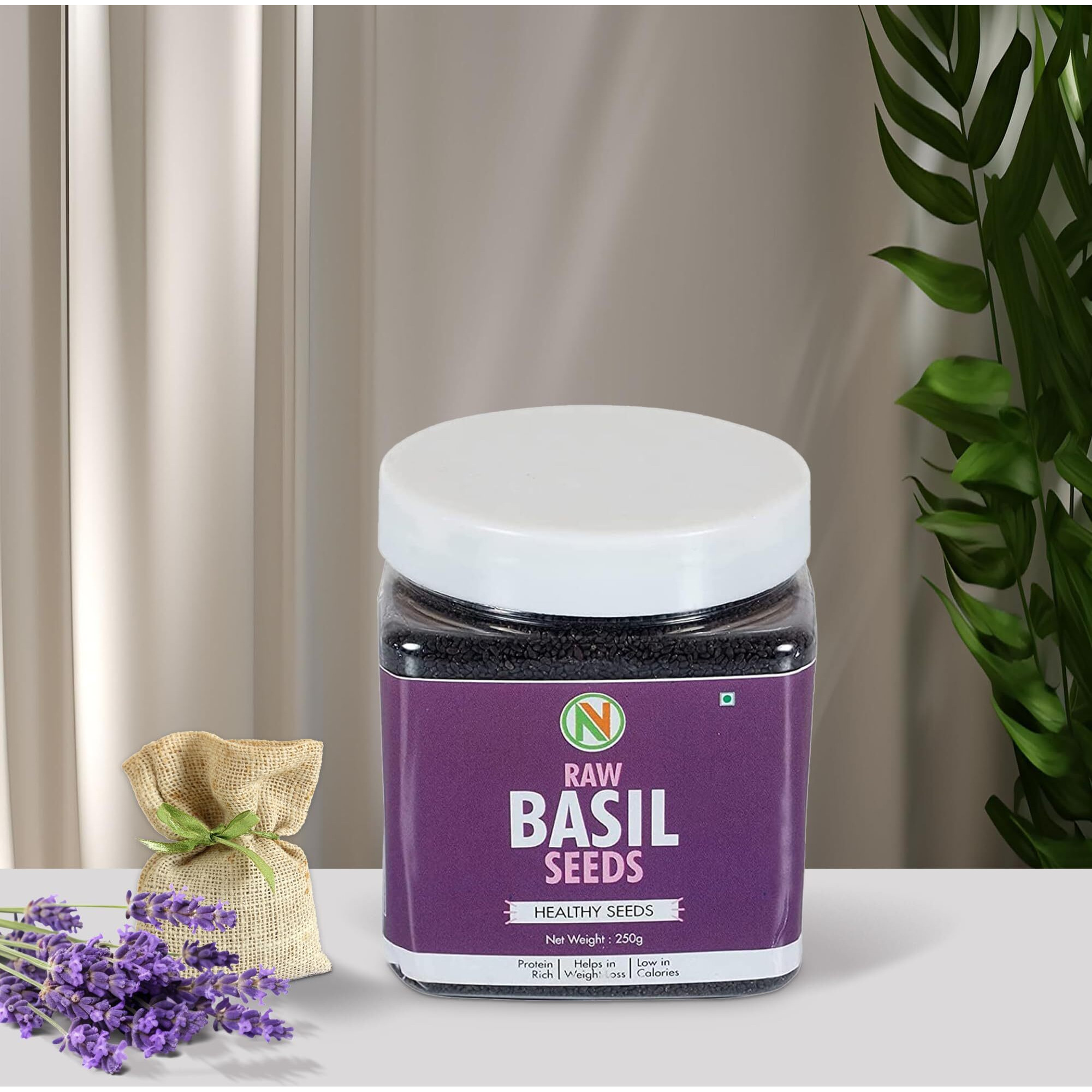 Nature Vit Basil Seeds, 300G | Tukmaria Seeds | Falooda Seeds | Beat The Heat With Sabza Seeds | High Fibre And Omega 3 | Seeds For Eating | Weight Management