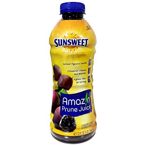 Sunsweet Amazin Prune Juice, 32 fl oz / 946 ml, Yellow & Blue