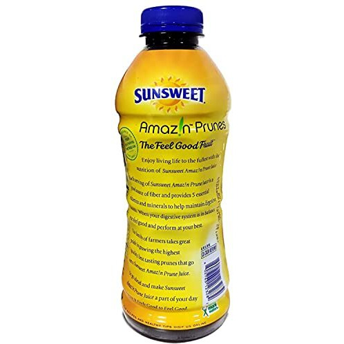 Sunsweet Amazin Prune Juice, 32 fl oz / 946 ml, Yellow & Blue