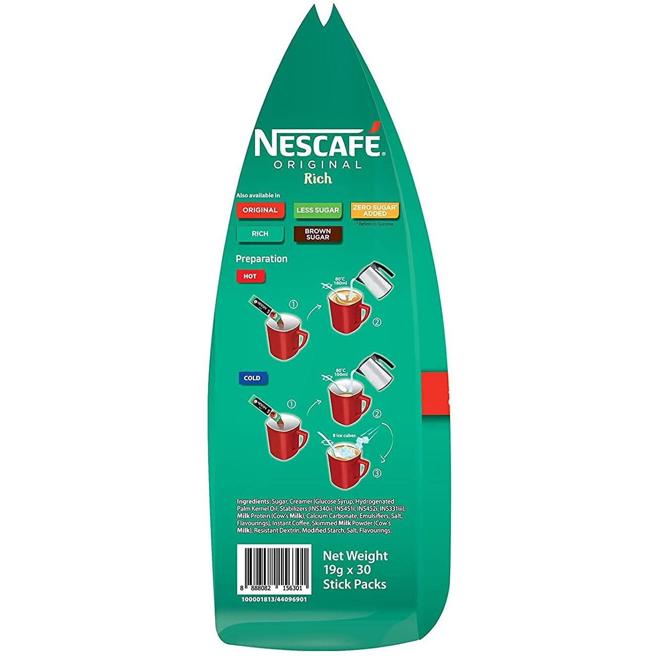 Nescafe 3 in 1 Rich Coffee, 25 Sachets Bag, 2 X 475 G, Ground