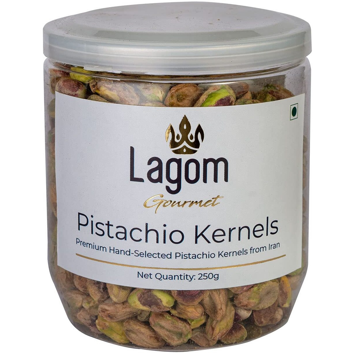 Lagom Gourmet Pistachio Kernels 250g | All Natural | No Preservatives | No Additives | Gluten Free | Vegan | Plant Based | Non GMO | Nuts | Dry Fruits | Pistachios | Pista Without Shell