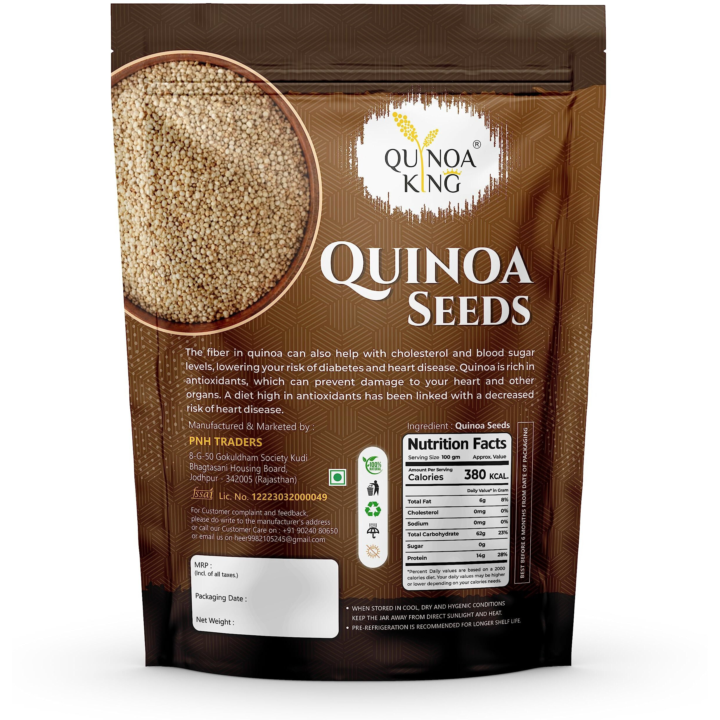 QUIONA KING Gluten Free Quinoa 5Kg | (5 Pack Of 1Kgs Packets) | Healthy Food | Diet Food For Weight Loss | Quinoa Seeds