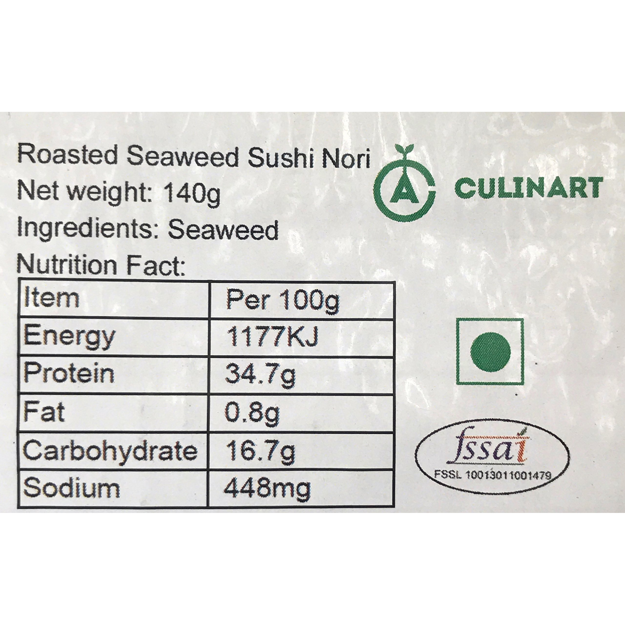 Yaki Sushi Nori Roasted Seaweed Sheets, (50 Sheets)