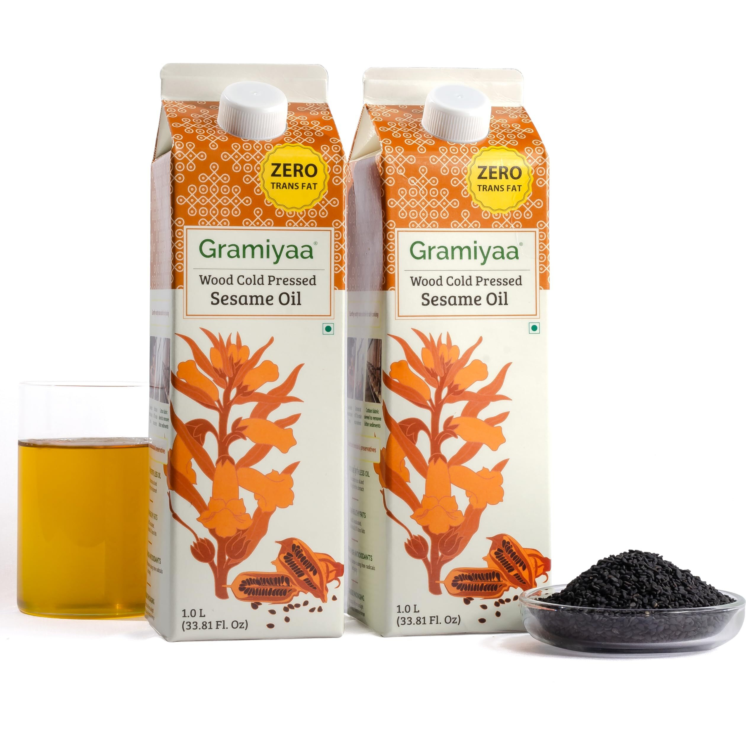 Gramiyaa Wood Cold Pressed Black Sesame Oil (Gingelly Oil) - 2 Ltr - Marachekku Oil/Kachi Ghani Oil