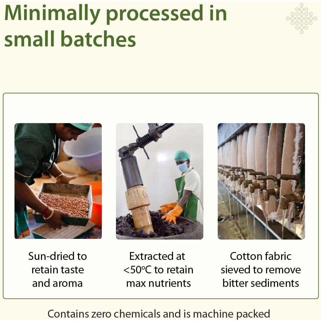 Gramiyaa Wood Cold Pressed Black Sesame Oil (Gingelly Oil) - 2 Ltr - Marachekku Oil/Kachi Ghani Oil