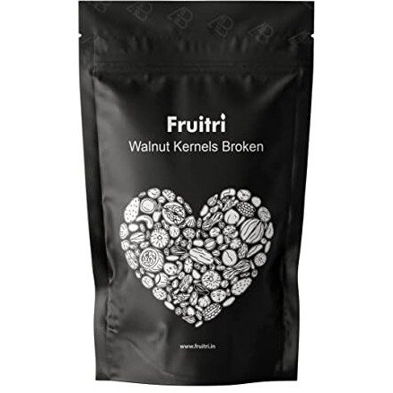 Fruitri California Broken Walnuts Without Shell, Light Golden Akhrot Giri, 500G, Unshelled