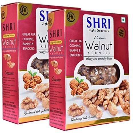 Fruitri California Broken Walnuts Without Shell, Light Golden Akhrot Giri, 500G, Unshelled