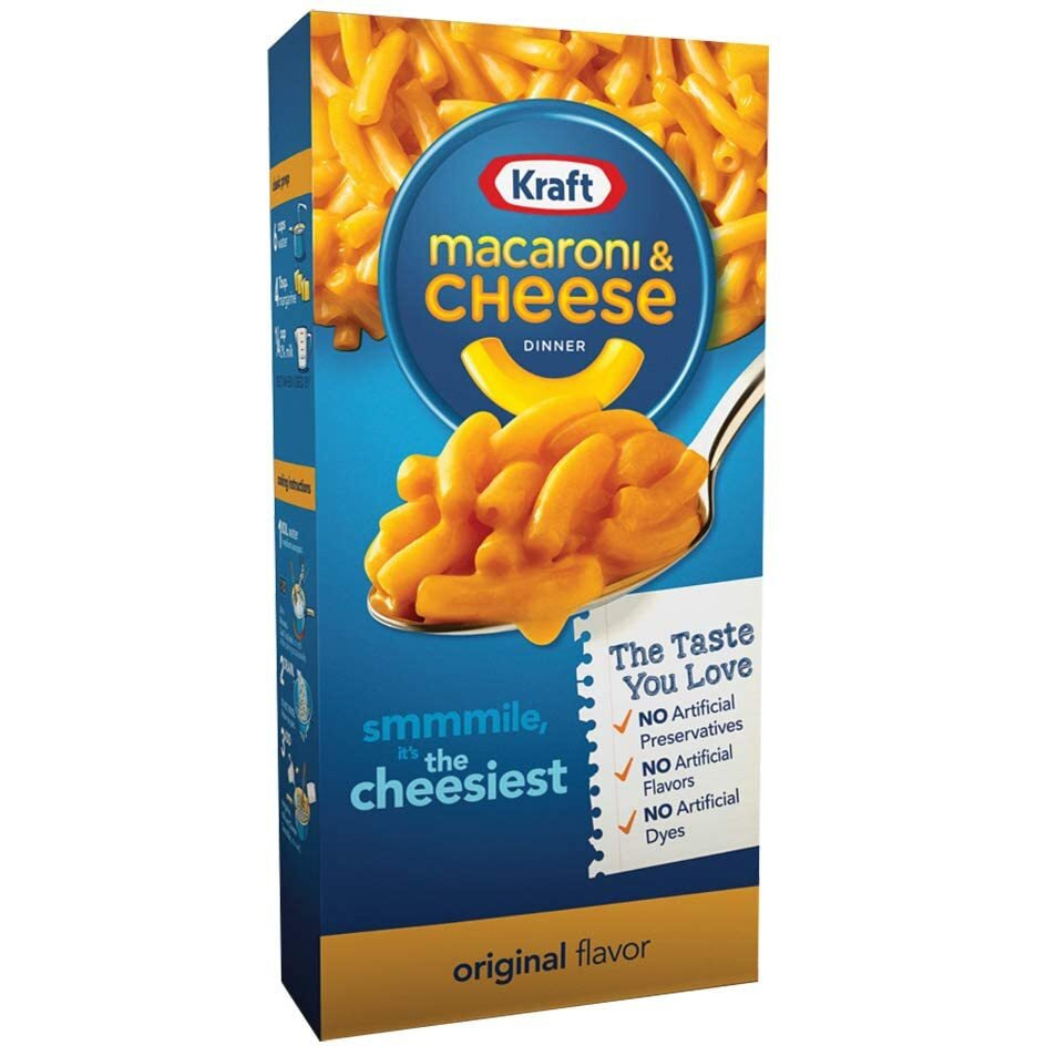 Kraft Macaroni & Cheese Dinner, Original Flavor, 4 x 206 g