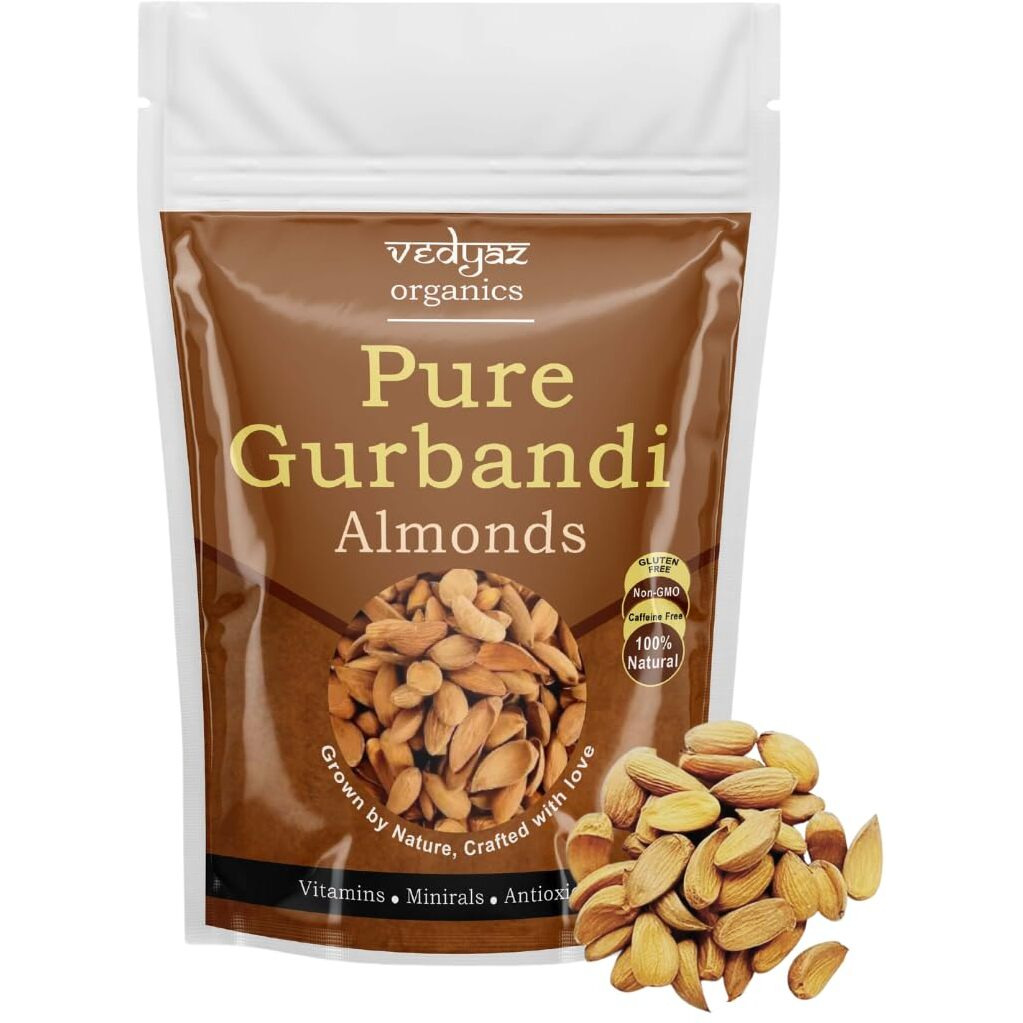 Vedyaz Organics 100% Pure Afghan Gurbandi Badam/Almonds/Choti Giri Raw- 1 Kg