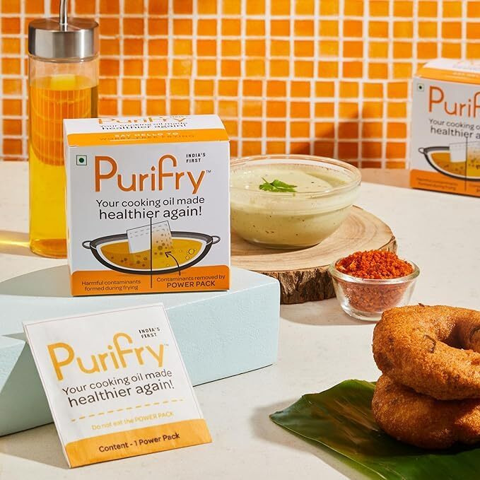 Purifry Power Pack | Reduces Harmful Contaminants Formed During Frying | Suitable For All Cooking Oils & Desi Ghee | Science-Backed | 12 Units in 1 Pack (Pack of 2)