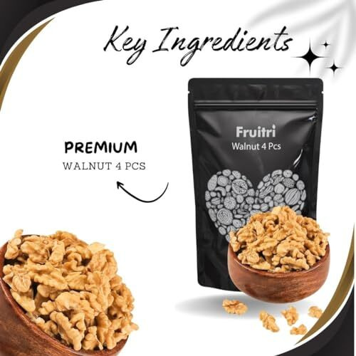 Fruitri Light Broken walnuts 200g without shell | Akhrot Giri 4 pcs | No Shells, All Flavor | Perfect for Snacking & Baking | Walnut kernels dry fruit value pack