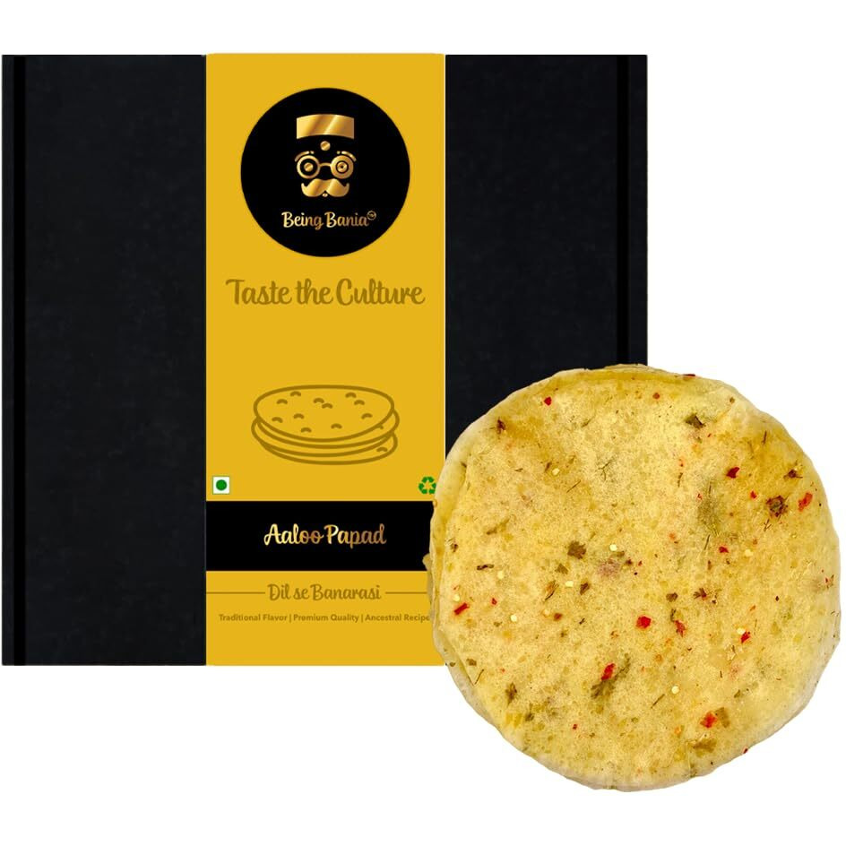 Aloo Papad - 100% Natural | Banarasi Aloo Papad | 450gm | Aloo flavour fryums | Indian Snack Papad