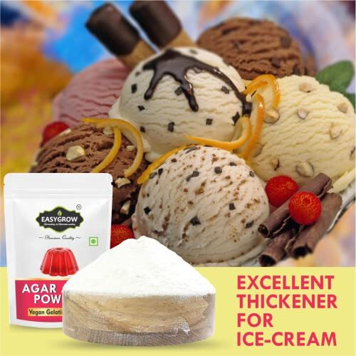 Easygrow Agar Agar Powder 10 gm | China Grass Powder | Perfect for Desserts, Cakes, Puddings & Jelly | Vegetarian Gelatin Alternative, Plant-Based
