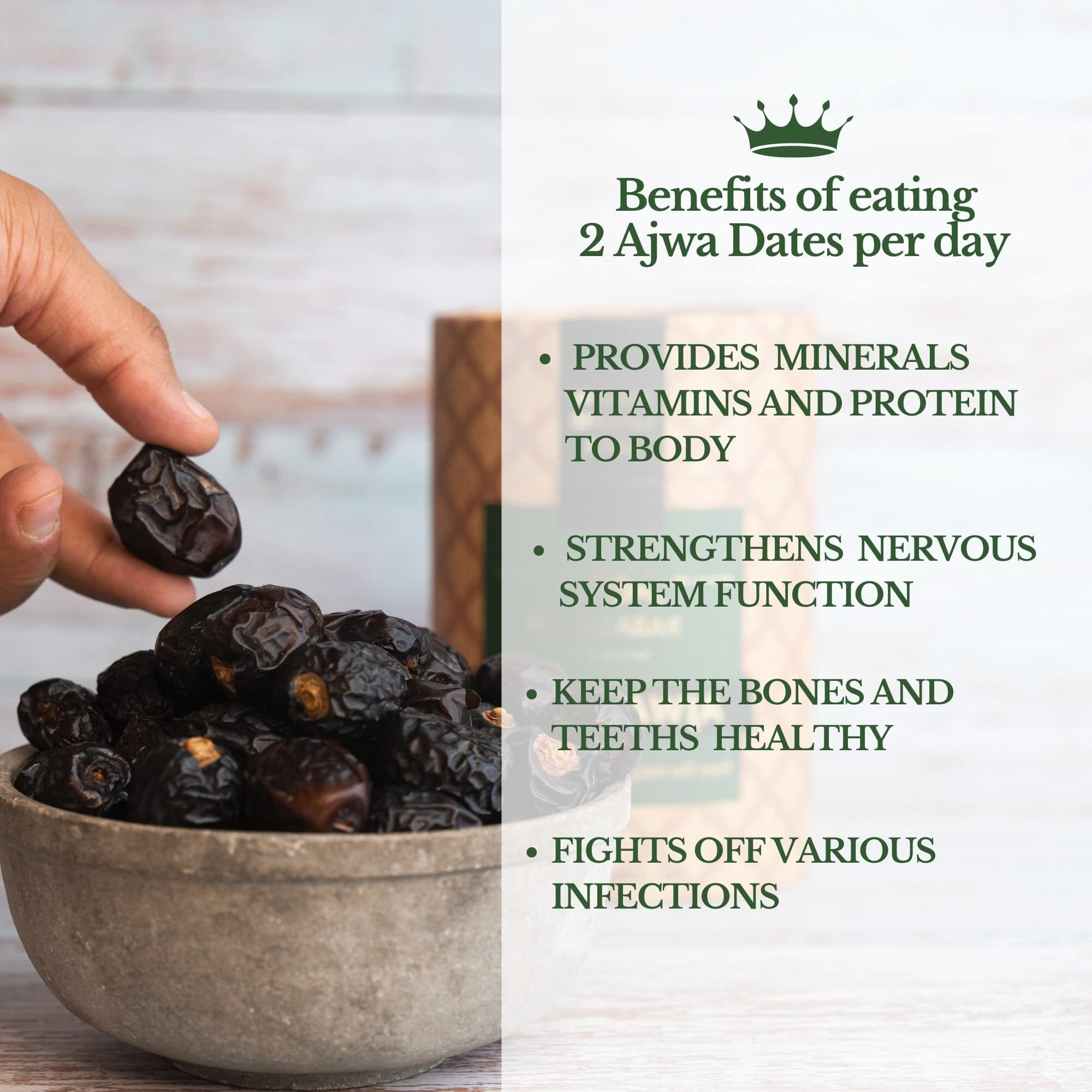 Rasayanam Madina Original Ajwa Dates khajoor (500 gms) | From the finest farms of Mecca | Fresh & Authentic dry fruits