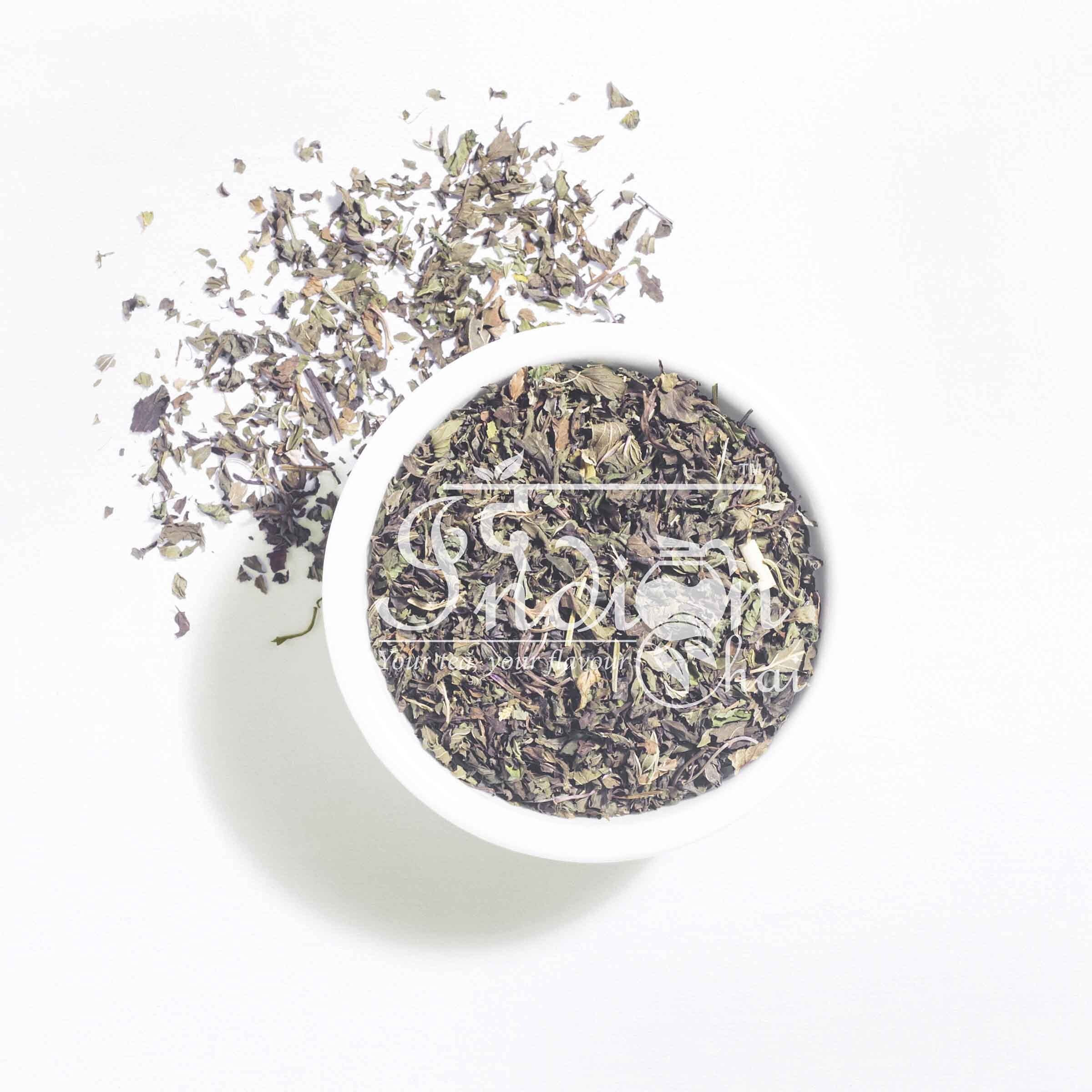 The Indian Chai Organic Peppermint Tea Loose Leaves Herbal Tea In Airtight Jar 100 Gram (Pack Of 1)