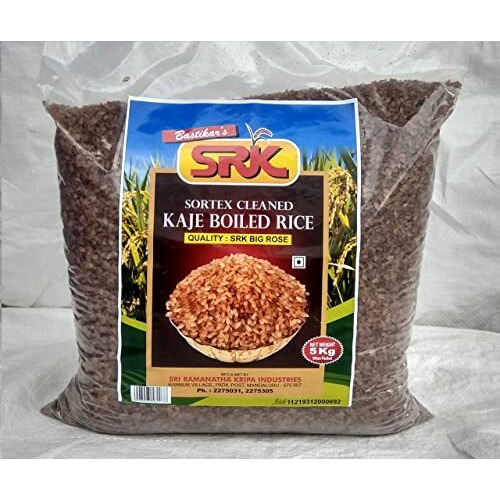 SRK RED RICE/KAJE/BROWN RICE/KERALA MATTA/Mangalorean Parboiled RICE 5KG