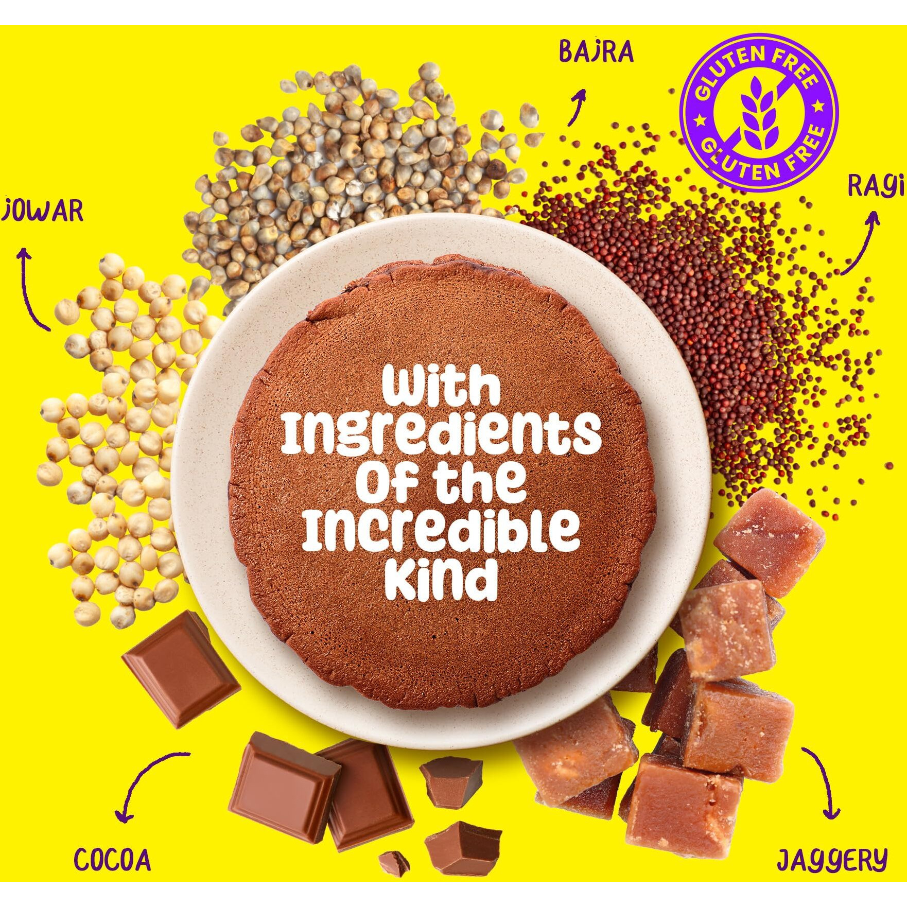 Yogabar Pancake Mix, Chocolate Pan Cake Mix Powder, 0 Maida, 0 Preservatives, Goodness Of Jowar, Oats, Bajra, Ragi, Healthy Breakfast For Children, Easy To Make Sunday Breakfast, Pack Of 2 - 150 Gram