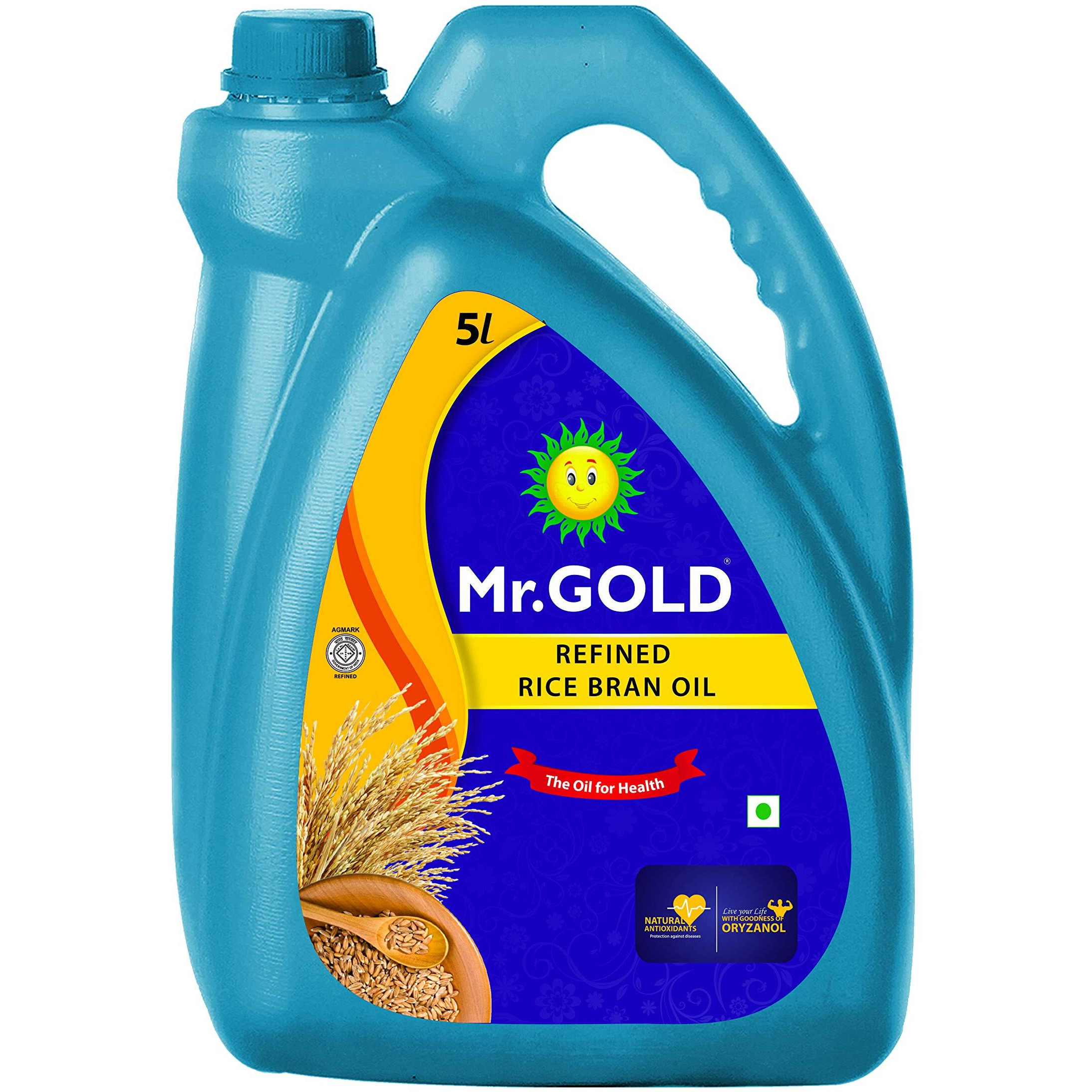 Mr. Gold Refined Rice Bran Oil Can, 5L