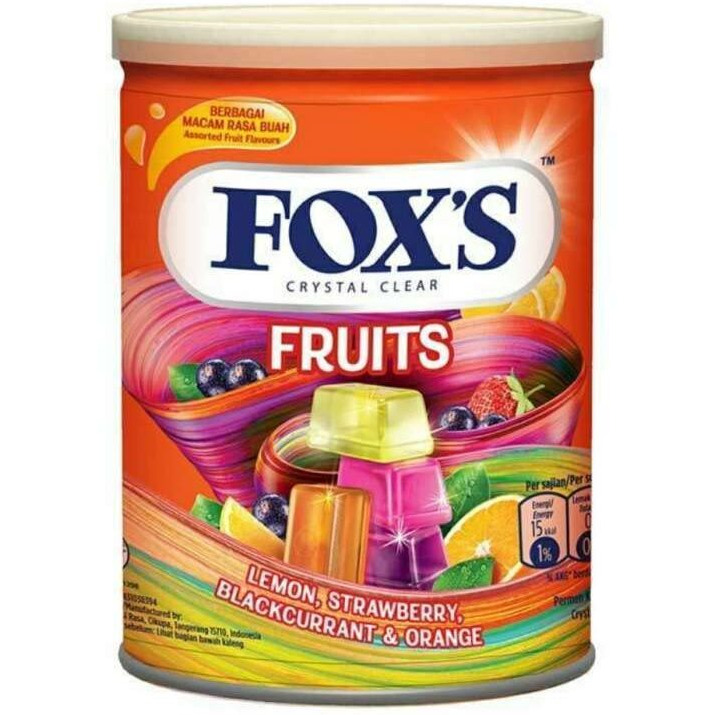 NOTTACIA Foxs Crystal Clear Fruits Gramstrawberry Candy Tin - 180