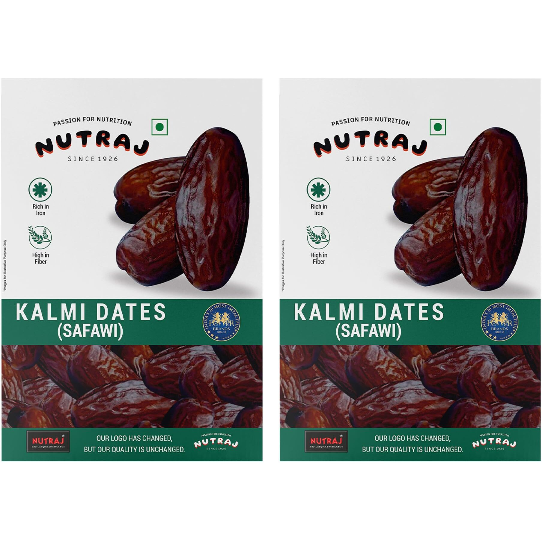 Nutraj UAE Safawi Kalmi Dates (Khajur) 1kg (500g x 2) Box Dried | Dry fruits grocery | Whole Dates