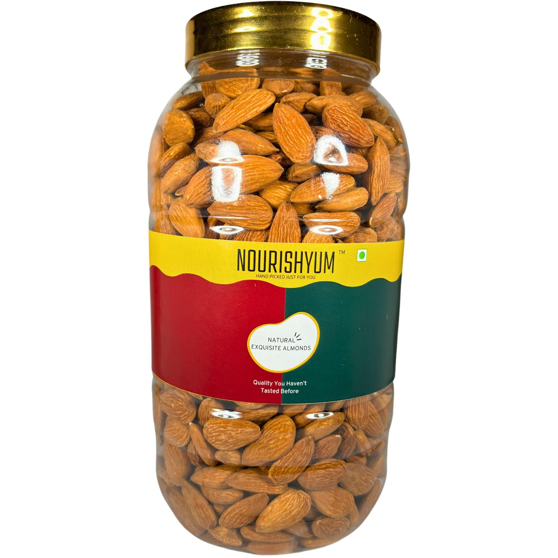 Nourishyum Jumbo California Almonds 1 kg Jar | Badaam | Natural Crunchy Badam Giri | Nuts & Dry Fruits | Healthy Snacks | Dry Fruit Gift Pack