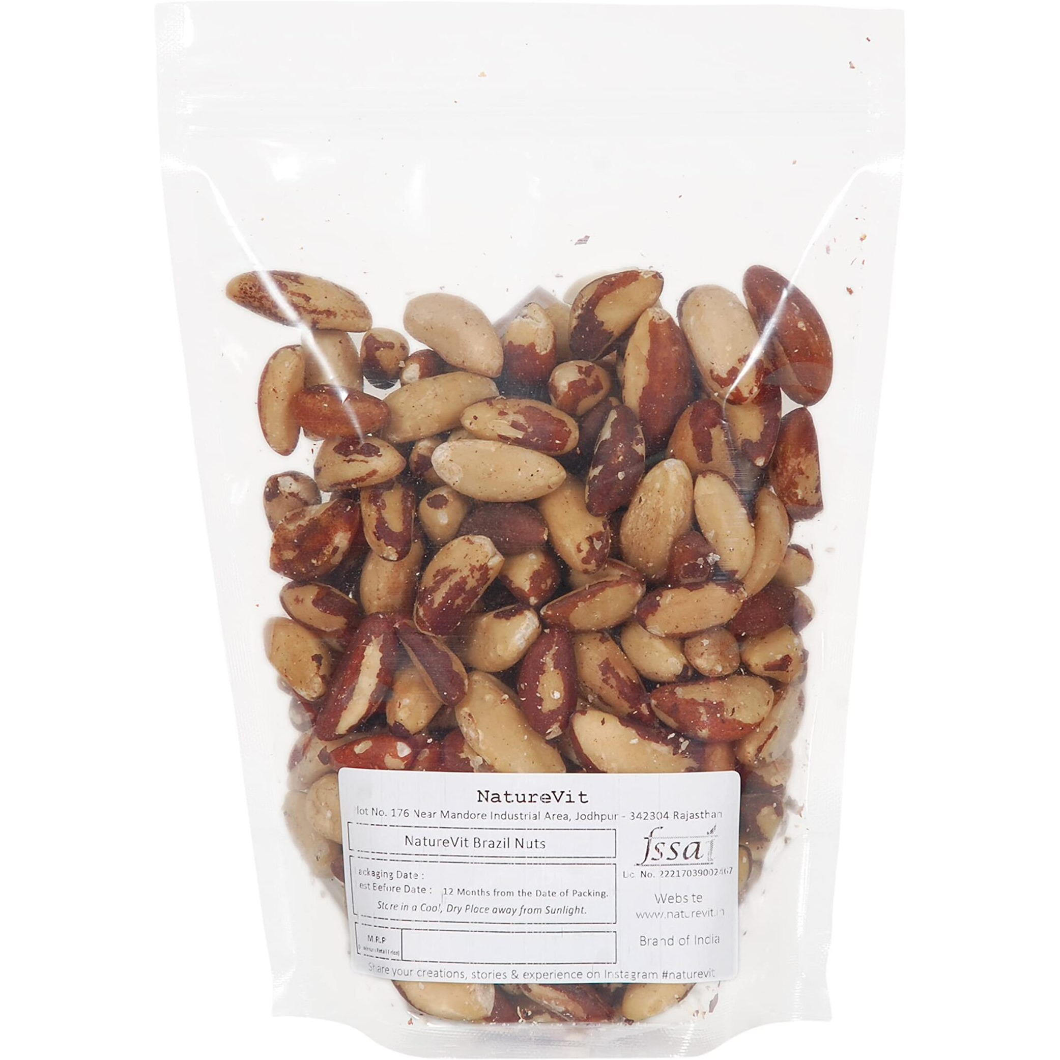 Nature Vit Naturevit Brazil Nuts, 2 Kg (1 Kg X 2 Packets)