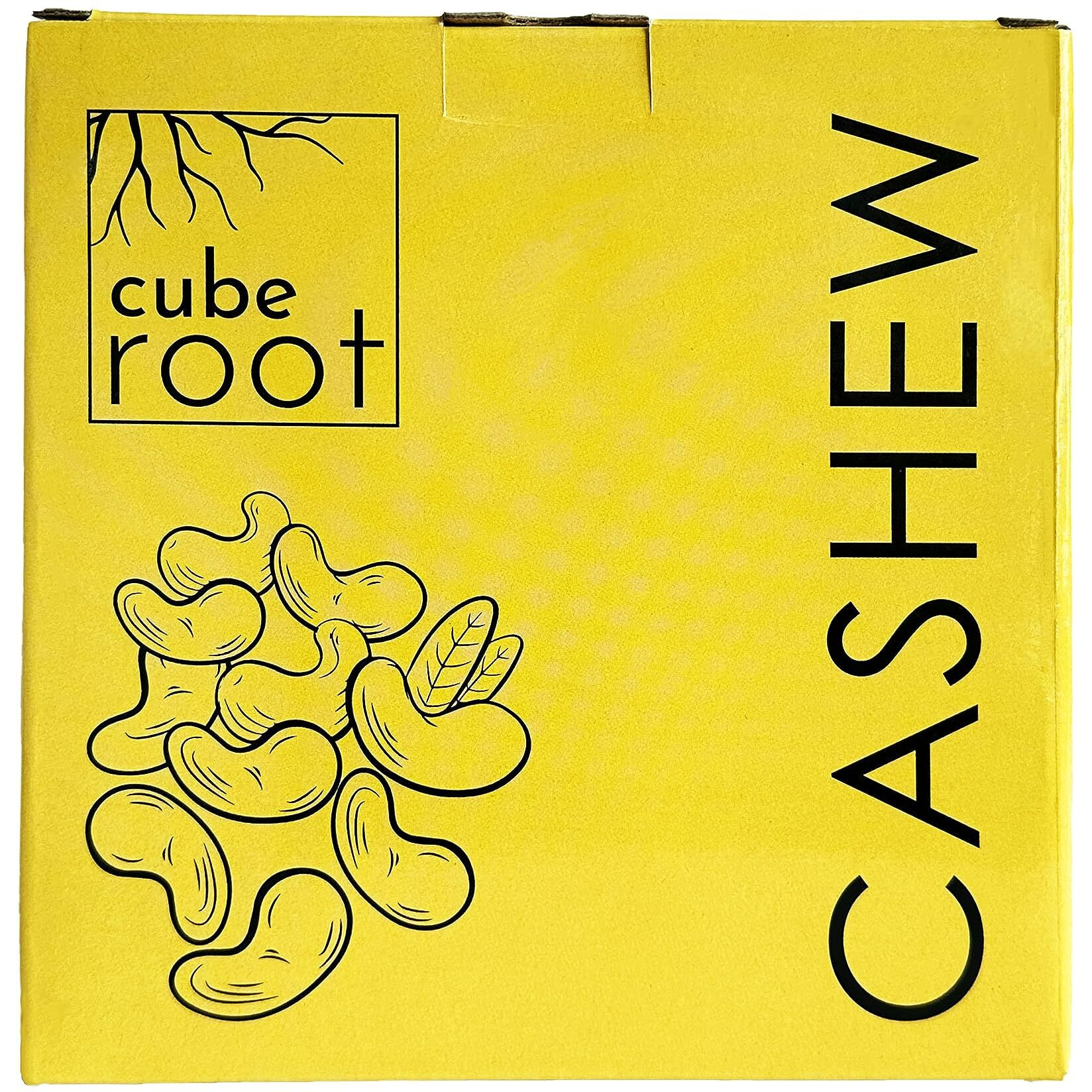 Cube Root 100% Natural Whole Cashew Nuts 500g, W180 Grade (Large size), Vacuum Pack, Dry Fruits