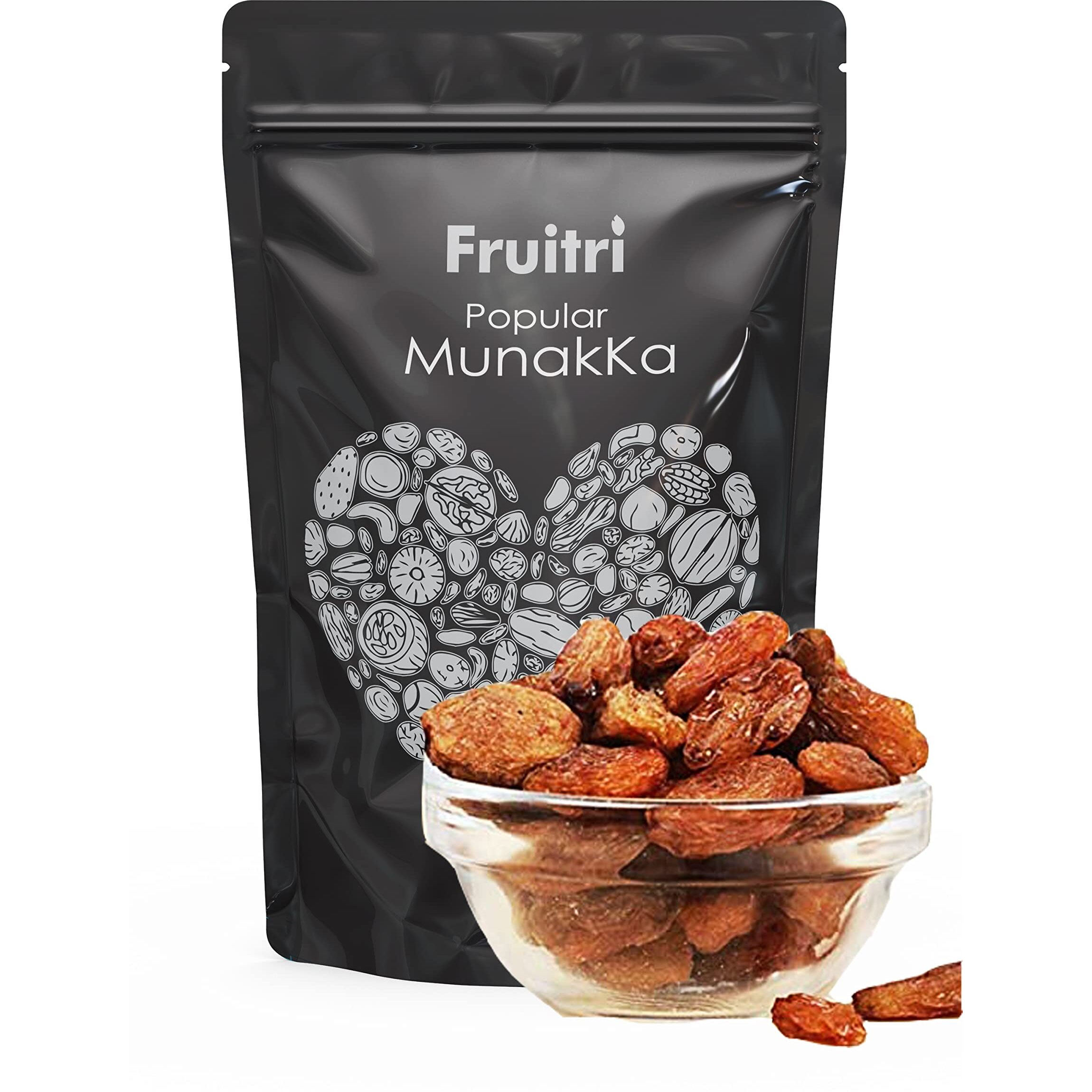 Fruitri Popular Raisins With Seeds, Munakka Dry Fruit, 1Kg, Fresh