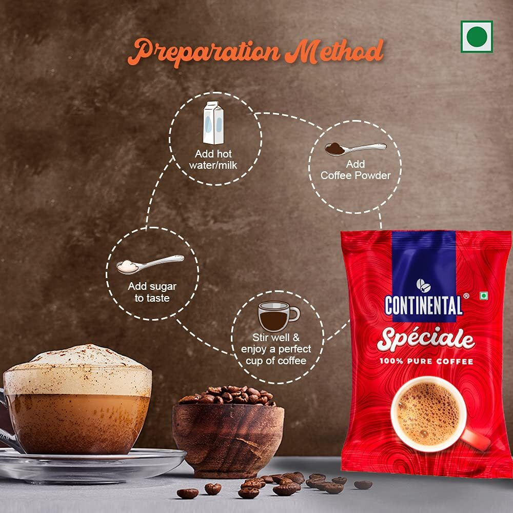 CONTINENTAL SPECIALE Instant Coffee Powder 50g Pouch | BUY 2 + GET 2 FREE | 100% Pure Coffee | PACK OF 4 | 200gm