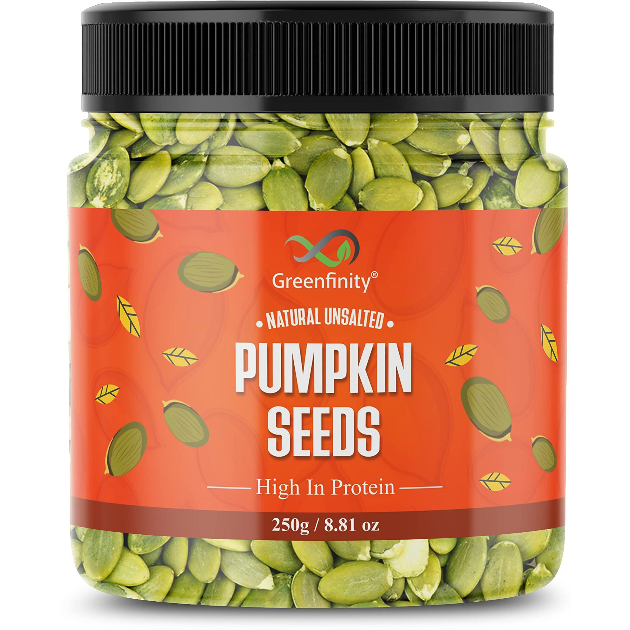 GreenFinity Healthy & Tasty Jumbo Pumpkin Seeds for Eating | Immunity Booster Diet | Protein and Rich in Fibre - 250g