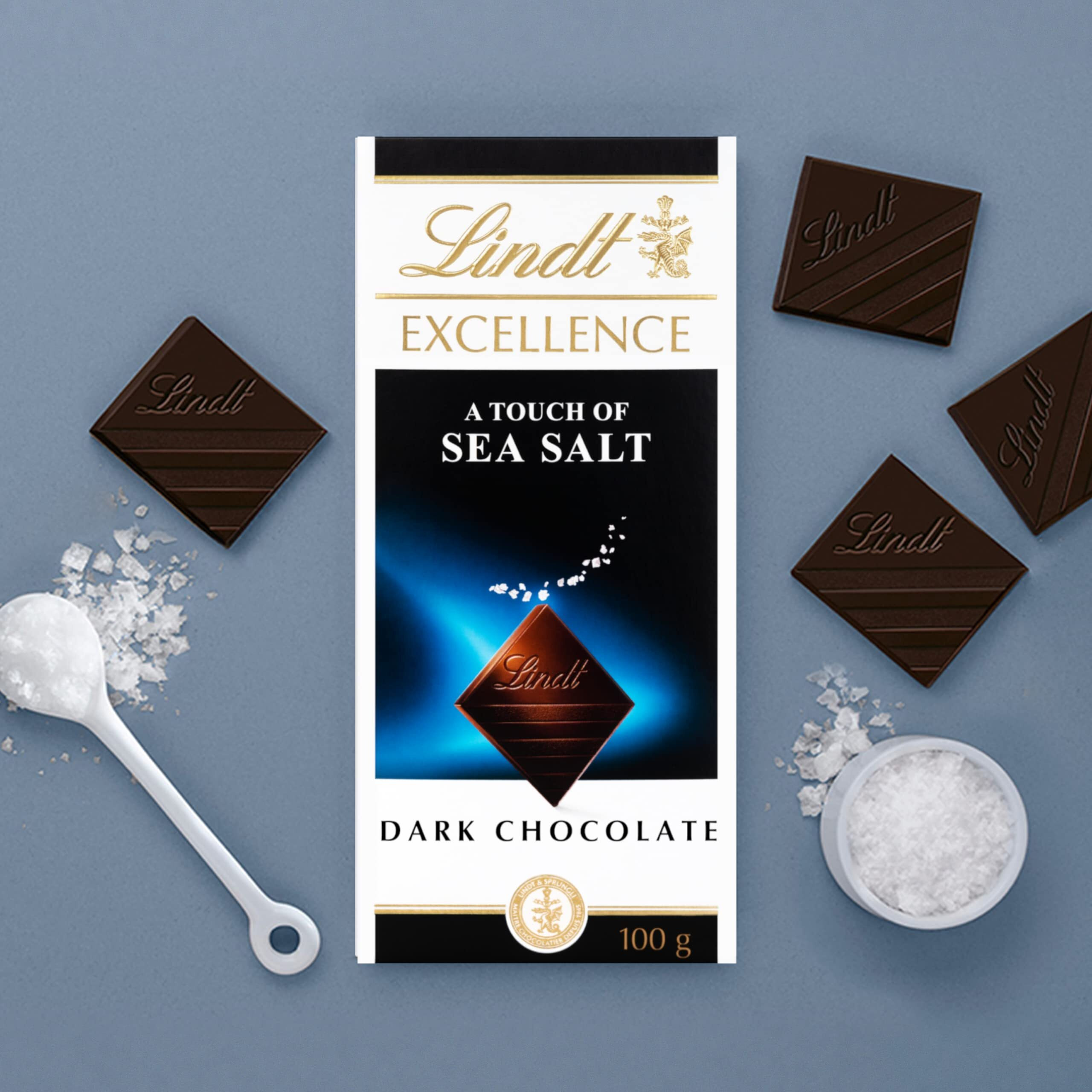 Lindt Excellence Sea Salt Touch Chocolate, 2 X 100 Gram