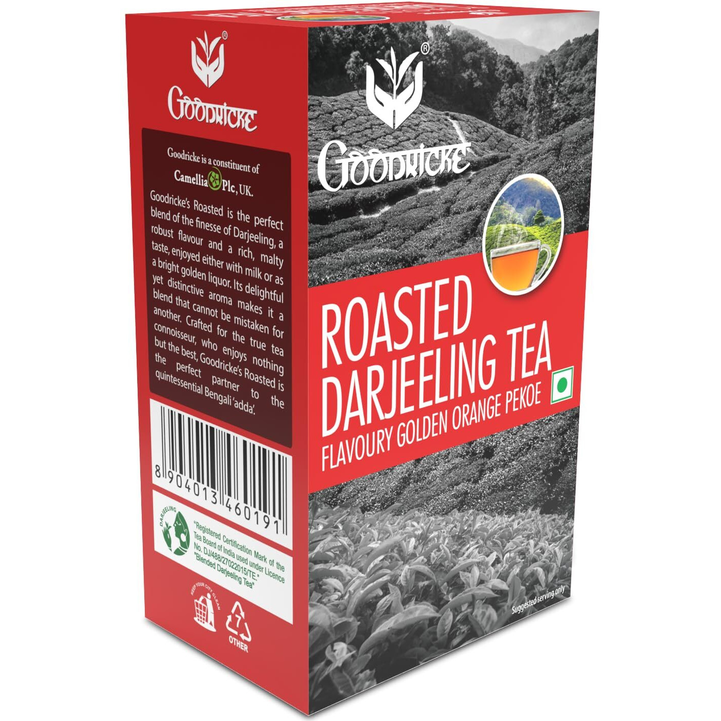 GOODRICKE Roasted Darjeeling Tea - 100 gm | 100% Natural Whole Leaf | Flavoury Golden Orange Pekoe | Black Tea | Rich Taste & Flavour